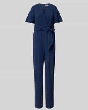 Christian Berg Cocktail Jumpsuit Met Knoopdetail - Blauw