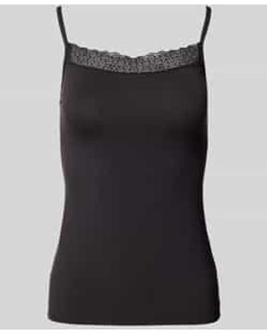 Triumph Top Met Bandjes En Kant - Zwart