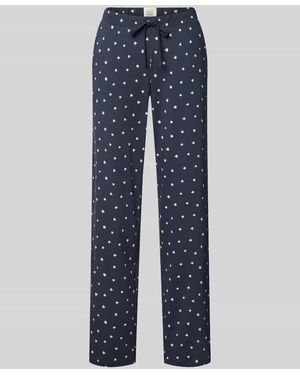 Schiesser Wide Fit Pyjama-Hose aus Baumwoll-Mix - Blau