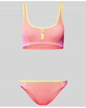 Banana Moon Bikini-Set mit Strukturmuster Modell 'BONGOPICA POPMI' - Pink