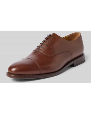 Henry Stevens Derby aus Leder mit Schnürung Modell 'Marshall' - Braun