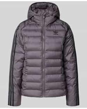 adidas Originals Gewatteerd Jack Met Labelstitching - Grijs