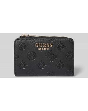 Guess Portemonnaie mit Label-Detail - Schwarz