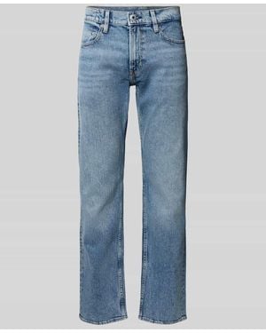 G-Star Straight Leg Jeans mit Eingriff- und Gesäßtaschen Modell 'Mosa' - Blau