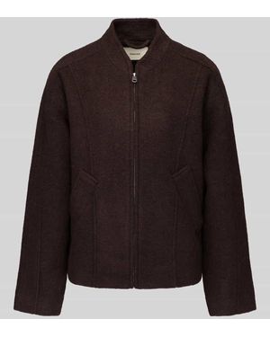 SELECTED Regular Fit Blouson aus Woll-Mix Modell 'JACQUELINE' - Braun