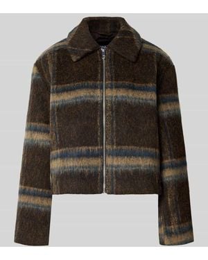 ONLY Regular Fit Blouson mit Umlegekragen Modell 'KATE' - Schwarz
