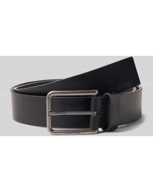 Calvin Klein Ledergürtel mit Dornschließe Modell 'WARMTH BUCKLE' - Schwarz