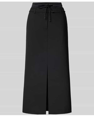 Cambio Midirock im Double-Layer-Look mit Woll-Anteil Modell 'HEAVEN' - Schwarz