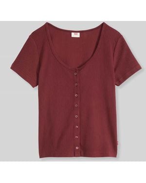 Levi's Slim Fit T-Shirt aus Baumwoll-Mix - Rot