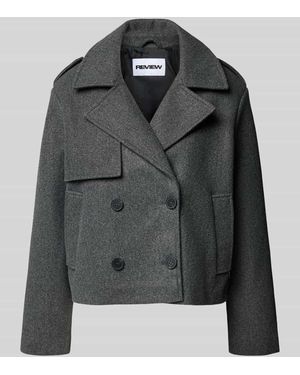 Review Jacke mit Reverskragen - Schwarz