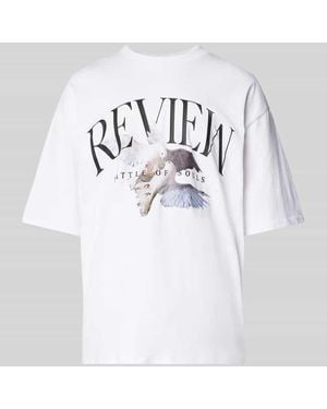 Review T-Shirt mit Label-Print - Grau