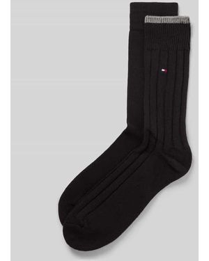 Tommy Hilfiger Strümpfe aus Baumwoll-Mix im 2er-Pack - Schwarz