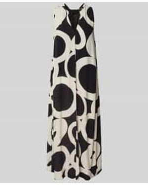 someday. Midi-Jurk Van Viscose Met V-Hals, Model 'Qedira Print' - Wit