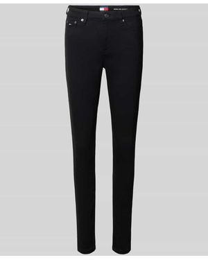 Tommy Hilfiger Skinny Fit Jeans aus Baumwoll-Mix Modell 'NORA' - Blau