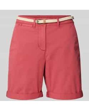 Tom Tailor Regular Fit Korte Chino Van Katoenmix - Rood
