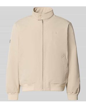 Superdry Regular Fit Jacke mit Logo-Stitching Modell 'HARRINGTON' - Natur