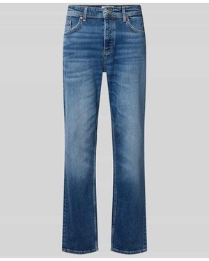 Only & Sons Straight Fit Jeans aus Baumwoll-Mix Modell 'SEDGE' - Blau