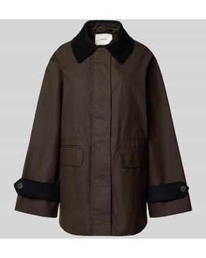 SELECTED Regular Fit Hemdjacke aus gewachster reiner Baumwolle Modell 'WILMA' - Schwarz