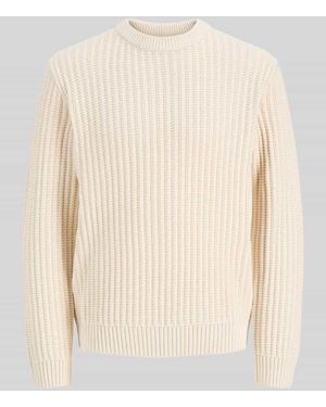 Jack & Jones Pullover mit Label-Detail - Natur