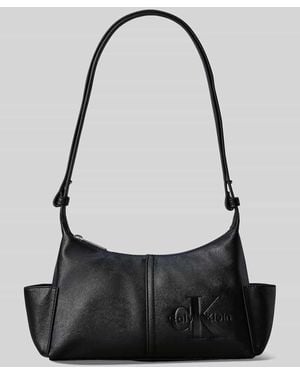 Calvin Klein Henkeltasche mit verstellbarem Umhängeriemen - Schwarz