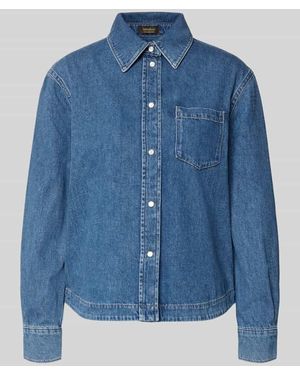 Windsor. Jeansjacke mit Knopfleiste Modell 'Ivy' - Blau