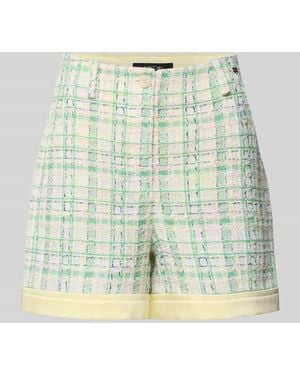 Marc Cain Wide Fit Shorts mit Label-Detail - Grün