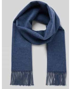 Bugatti Wollen Sjaal Met Franjes - Blauw