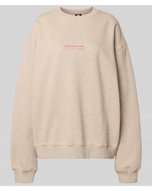 Karo Kauer Oversized Sweatshirt mit Rundhalsausschnitt Modell 'Legacy' - Natur