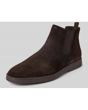 Lloyd Chelsea Boots aus Leder mit Zugschlaufe Modell 'NYMAD' - Braun