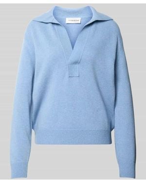 Victoria Beckham Relaxed Fit Pullover aus Woll-Mix - Blau