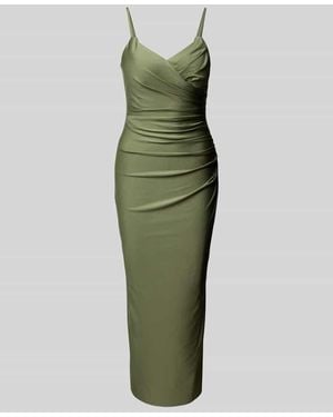 TROYDEN COLLECTION Cocktailkleid mit seitlicher Raffung - Grün
