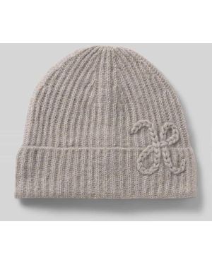 Hemisphere Mütze aus Kaschmir-Baumwoll-Mix mit Stitching - Grau