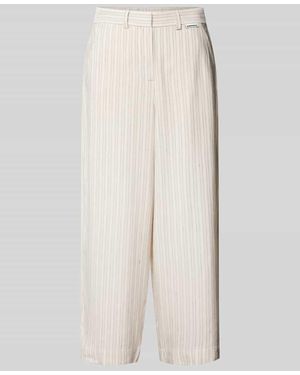 ARMEDANGELS Wide Leg Stoffhose Mit Streifenmuster Modell 'Caarunus' - Weiß