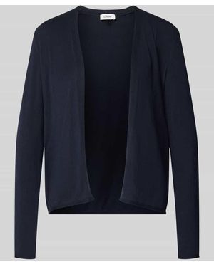 S.oliver Regular Fit Cardigan Baumwoll-Viskose-Mix - Blau