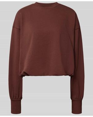 TOPSHOP Sweatshirt mit Rundhalsausschnitt Modell 'BIA' - Braun