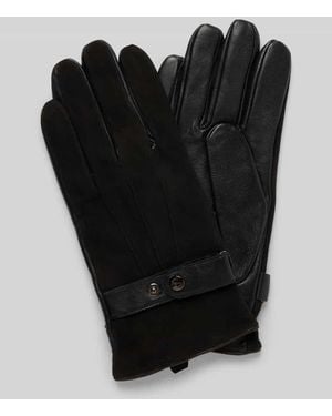 Joop! Handschuhe aus Schafsleder mit Riegel - Schwarz