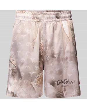carlo colucci Oversized Shorts mit elastischem Bund - Pink