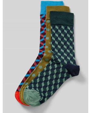 DillySocks Socken Mit Motiv-Stitching Modell 'Dicing Around' Im 3Er-Pack - Blau