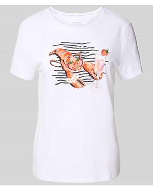 Marc Cain T-Shirt mit Motiv-Print - Weiß