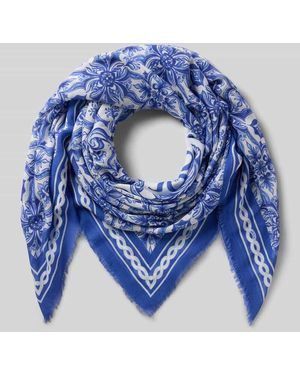 Joop! Schal mit Logo-Print Modell 'Adalia' - Blau