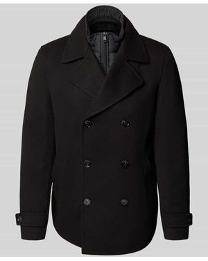 Mcneal Mantel im Double-Layer-Look - Schwarz