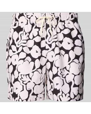 SELECTED Badehose mit elastischem Bund - Schwarz