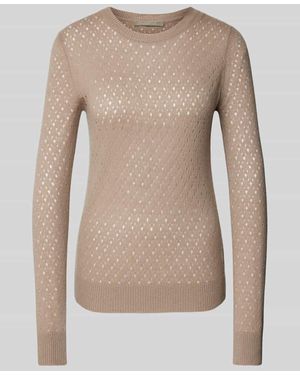 The Mercer N.Y. Strickpullover Mit Lochmuster - Natur