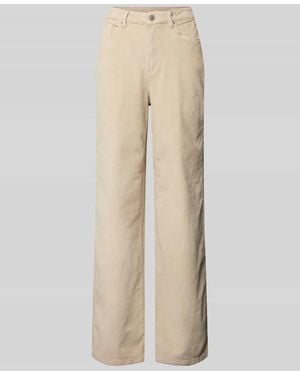 Vero Moda Wide Leg Cordhose aus Baumwoll-Mix Modell 'TESSA' - Natur