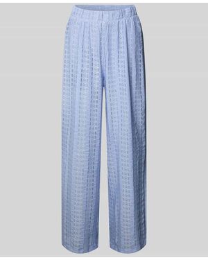 Vero Moda Weite Hose mit Spitzenmuster Modell 'CASSANDRA' - Blau