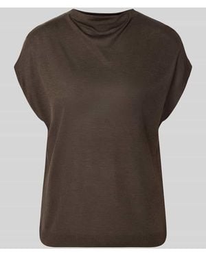 Comma, Regular Fit Bluse aus Lyocell-Mix - Braun