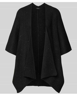 Opus Poncho mit 1/2-Ärmel Modell 'Ablanki' - Schwarz
