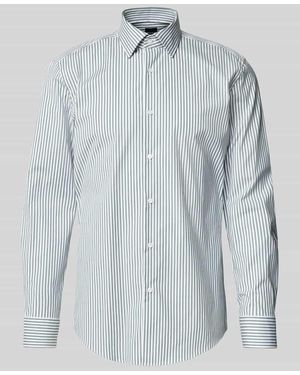 BOSS Slim Fit Business-Hemd mit Kentkragen Modell 'Hank' - Blau