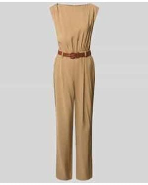 Zero Jumpsuit Met Tailleriem - Naturel