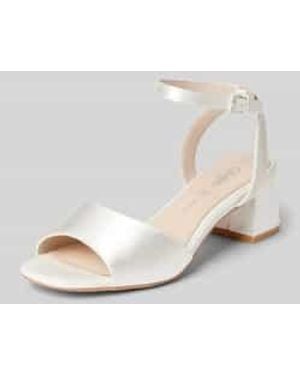 Buffalo Sandalen Met Blokhak - Naturel
